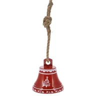 Dekoracje domu - DEKORACYJNY DZWONEK NA LINIE JUTOWEJ 17X17CM CHOINKA - miniaturka - grafika 1