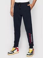 Spodnie sportowe męskie - Tommy Hilfiger Spodnie dresowe UM0UM02360 Granatowy Slim Fit - miniaturka - grafika 1