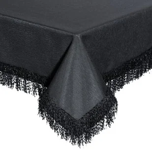 Obrus EUROFIRANY Jasper 140 x 280 cm Czarny - Obrusy i serwetki - miniaturka - grafika 1