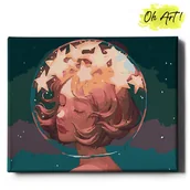 Malowanie po numerach - Obraz Malowanie Po Numerach 40X50 cm / Dziewczyna I Gwiazdy / Oh Art - miniaturka - grafika 1
