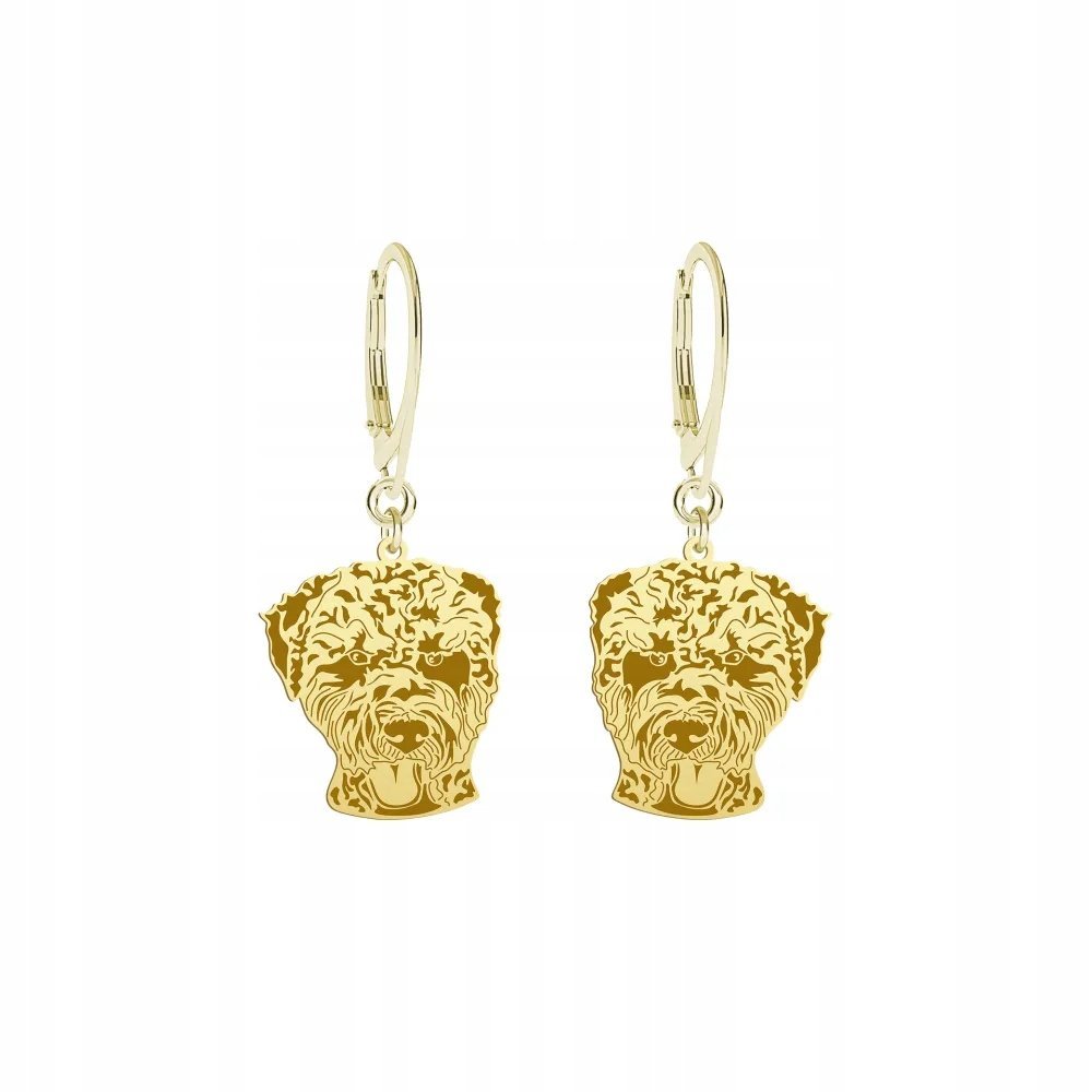 Kolczyki Złote z psem Romański Pies 925 Biżuteria GRAWER DEDYKACJA GRATIS
