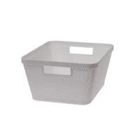 Pudła i pojemniki do przechowywania - Koszyk plastikowy Terra 8 l biały - miniaturka - grafika 1