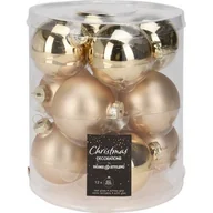Bombki - Bombka szklana 6 cm 12 sztuk złoty - miniaturka - grafika 1