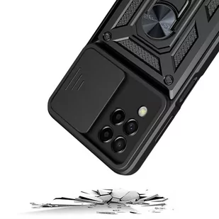 Pancerne etui z osłoną aparatu Alogy Camshield Stand Ring do Samsung Galaxy M53 5G czarne - Etui i futerały do telefonów - miniaturka - grafika 11