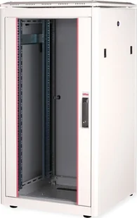 ROLINE Netzwerkschrank Pro 48,26cm 19Zoll 22 HE 600x600 BxT Glastor grau - Szafy rack - miniaturka - grafika 1