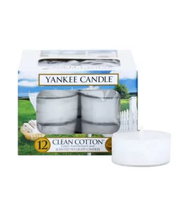 Yankee Candle Candle Clean Cotton 12 x 9,8 g świeczka typu tealight - Świece - miniaturka - grafika 1