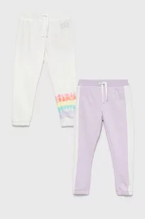 Gap spodnie dresowe dziecięce kolor fioletowy z nadrukiem - - Spodnie damskie - miniaturka - grafika 1