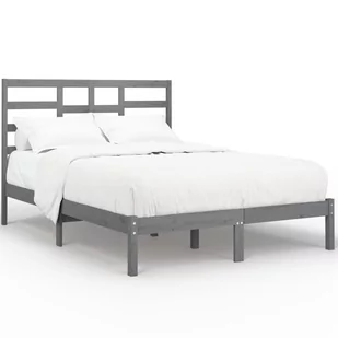 Lumarko Rama łóżka, szara, lite drewno, 120x200 cm - Łóżka - miniaturka - grafika 3