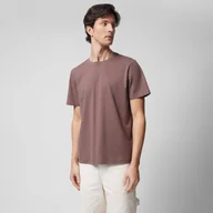 Koszulki męskie - Męski t-shirt oversize Outhorn OTHWSS24TTSHM1499 - brązowy - miniaturka - grafika 1