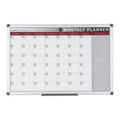 Tablice i flipcharty - Planer, Tablica suchościeralno-magnetyczna do planowania miesięcznego, 600 x 450 mm - miniaturka - grafika 1