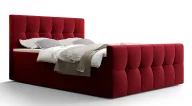 Łóżka - Czerwone welurowe łóżko pikowane z pojemnikiem 6 rozmiarów R7-A29 - miniaturka - grafika 1