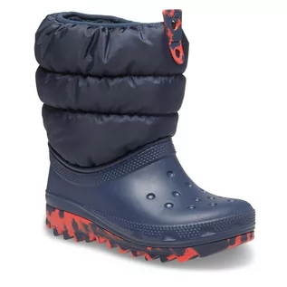 Buty dla chłopców - Śniegowce Crocs Crocs Classic Neo Puff Boot T 207683 Navy 410 - grafika 1