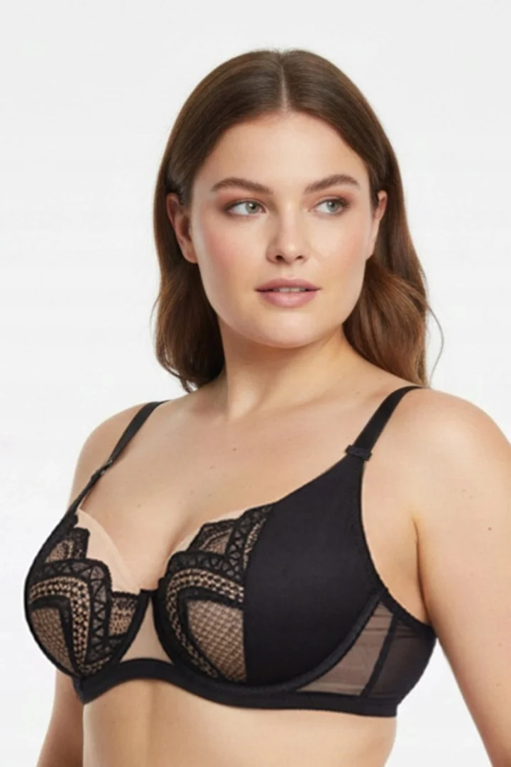 BIUSTONOSZ SELENA SOFT 19265 BLACK - CZARNY, 80C MEDIOLANO