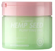 Maseczki do twarzy - LalaRecipe Hemp Seed Purifying Pad, Płatki do twarzy o działaniu łagodzącym, 70sztuk - miniaturka - grafika 1