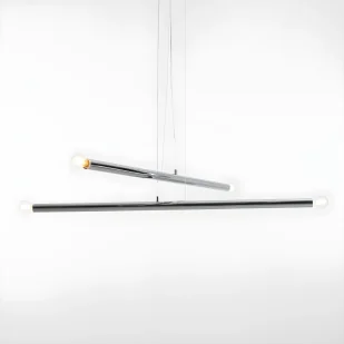 Wisząca lampa Tubo 4 w kolorze srebrnym z możliwością wymiany żarówek - Lampy sufitowe - miniaturka - grafika 1