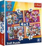 Puzzle - Trefl Puzzle 4w1 Psi Patrol w mieście Nowa - miniaturka - grafika 1