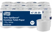 Papier toaletowy - Tork OptiServe Ekologiczny papier toaletowy bez gilzy, T7, universal, 1 Warstwa Biały - miniaturka - grafika 1