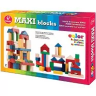 Klocki - Maxi Klocki drewniane blocks kolorowe 53 elementy Kukuryku DARMOWA DOSTAWA DO KIOSKU RUCHU OD 24,99ZŁ - miniaturka - grafika 1