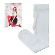 Rajstopy - Rajstopy gładkie 40 DEN mikrofibra Noviti białe - miniaturka - grafika 1