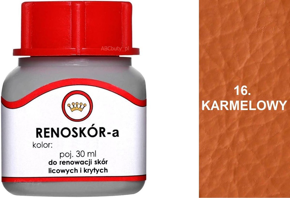 G10-01 KARMELOWY 16 RENOSKÓR FARBA DO BUTÓW WILBRA DO SKÓRY LICOWEJ LAKIER