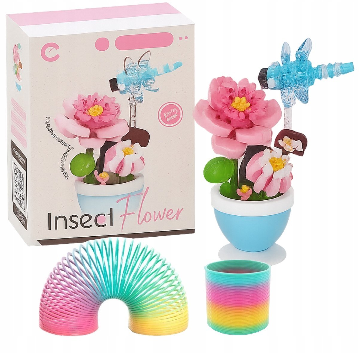 MINI KLOCKI KREATYWNE DLA DZIECI FLOWER KWIATY 3D 253el 7338