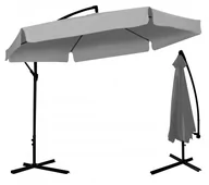 Parasole ogrodowe - Parasol Ogrodowy Składany 350cm z Falbaną Szary - miniaturka - grafika 1