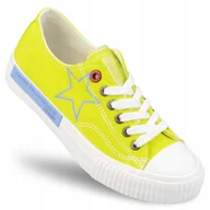 Trampki damskie - TRAMPKI damskie buty BIG STAR żółte JJ274388 37 - miniaturka - grafika 1