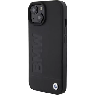 BMW BMHMP15MSLLBK iPhone 15 Plus 6.7" czarny/black MagSafe Leather Hot Stamp - Etui i futerały do telefonów - miniaturka - grafika 2