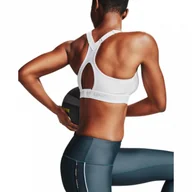 Bielizna sportowa damska - Biustonosz treningowy UNDER ARMOUR Armour High Crossback Bra - biały - miniaturka - grafika 1