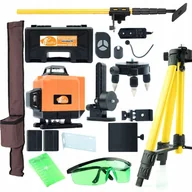 Poziomice laserowe - Poziomica laserowa Rosfix Orange Tiger 12 linii ROT12L w walizce z zestawem + Statyw 43-120cm do poziomicy laserowej + okulary zabezpieczające do la.. - miniaturka - grafika 1