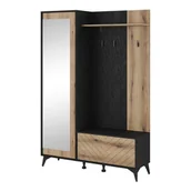 Meble do przedpokoju - Garderoba DIAMOND czarny / dab evoke - miniaturka - grafika 1