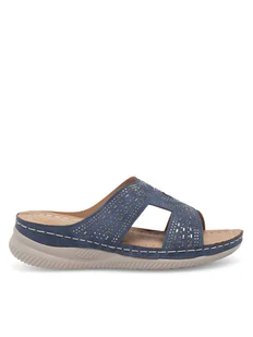 Clara Barson Klapki WYL05010-30 Niebieski - Klapki i japonki damskie - miniaturka - grafika 1