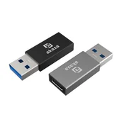 Adaptery i przejściówki - Akasa AK-CBUB61-KT02 zmieniacz płci / kabli USB Type-A USB Type-C Czarny, Szary AK-CBUB61-KT02 - miniaturka - grafika 1