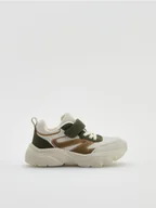 Buty dla dziewczynek - Reserved - Sneakersy na rzepy - złamana biel - miniaturka - grafika 1