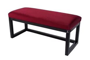 Ławka na buty LPG-2 50cm EMRAWOOD drewno lite kolor czarny siedzisko gładkie kolor bordowy - Ławki do przedpokoju Ławka na buty LPG-2 50cm EMRAWOOD drewno lite kolor czarny siedzisko gładkie kolor bordowy - Ławki do przedpokoju - miniaturka - grafika 1