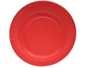 Naczynia i sztućce jednorazowe - ACTUEL - Talerze jednorazowe. czerwone 23 cm. 10 sztuk - miniaturka - grafika 1