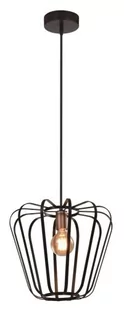 Candellux Lampa wisząca czarna metalowa loft 40W E27 Jonas 31-78483 31-78483 - Lampy sufitowe - miniaturka - grafika 1