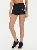 Spodenki damskie - adidas Szorty sportowe Hyperglam IN9299 Czarny Slim Fit - miniaturka - grafika 1