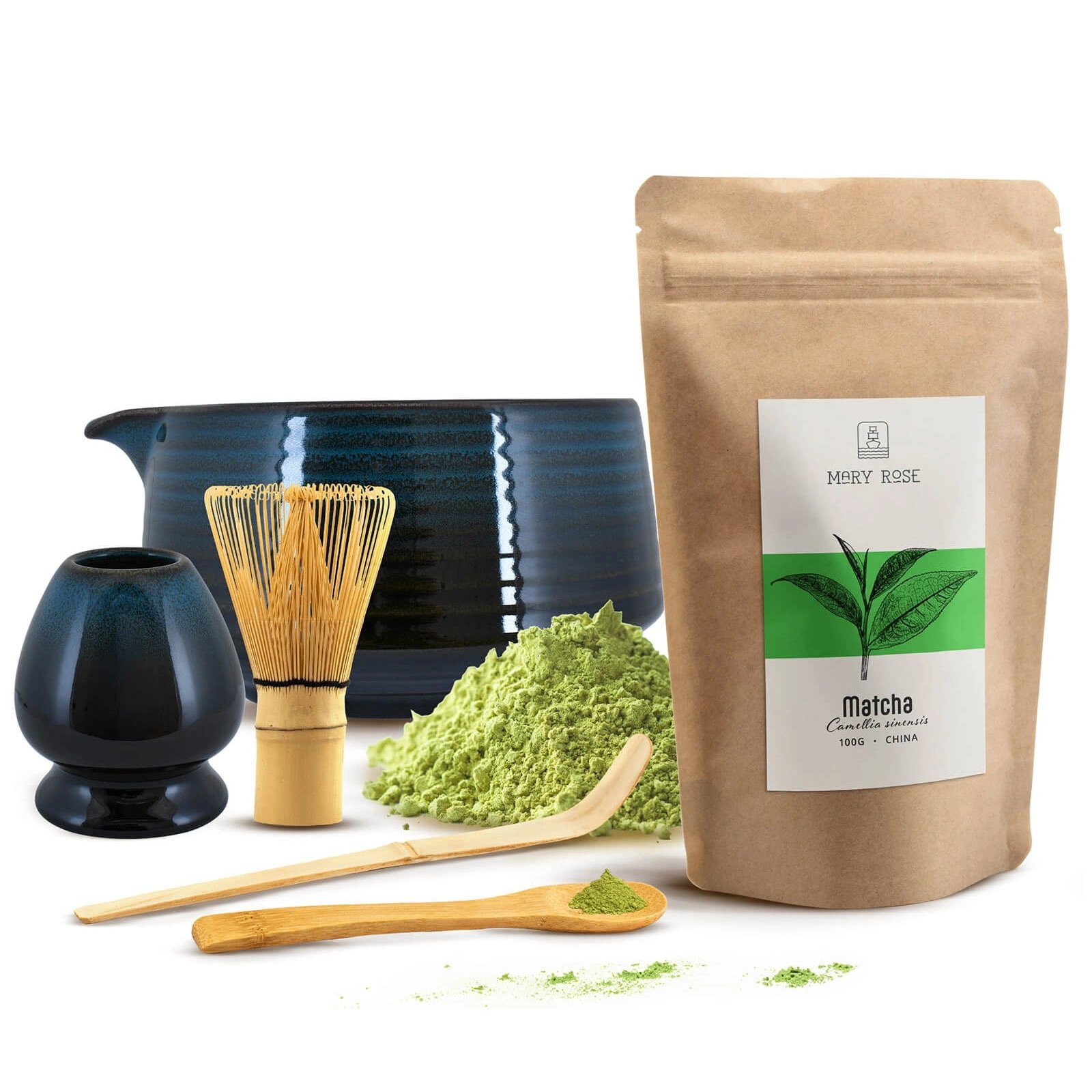Zestaw akcesoriów Ame do parzenia herbaty Matcha Matchawan Kusenaoshi