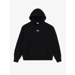 MANTO Bluza Z Kapturem Label 25 Oversize Black - Bluzy sportowe męskie - miniaturka - grafika 1