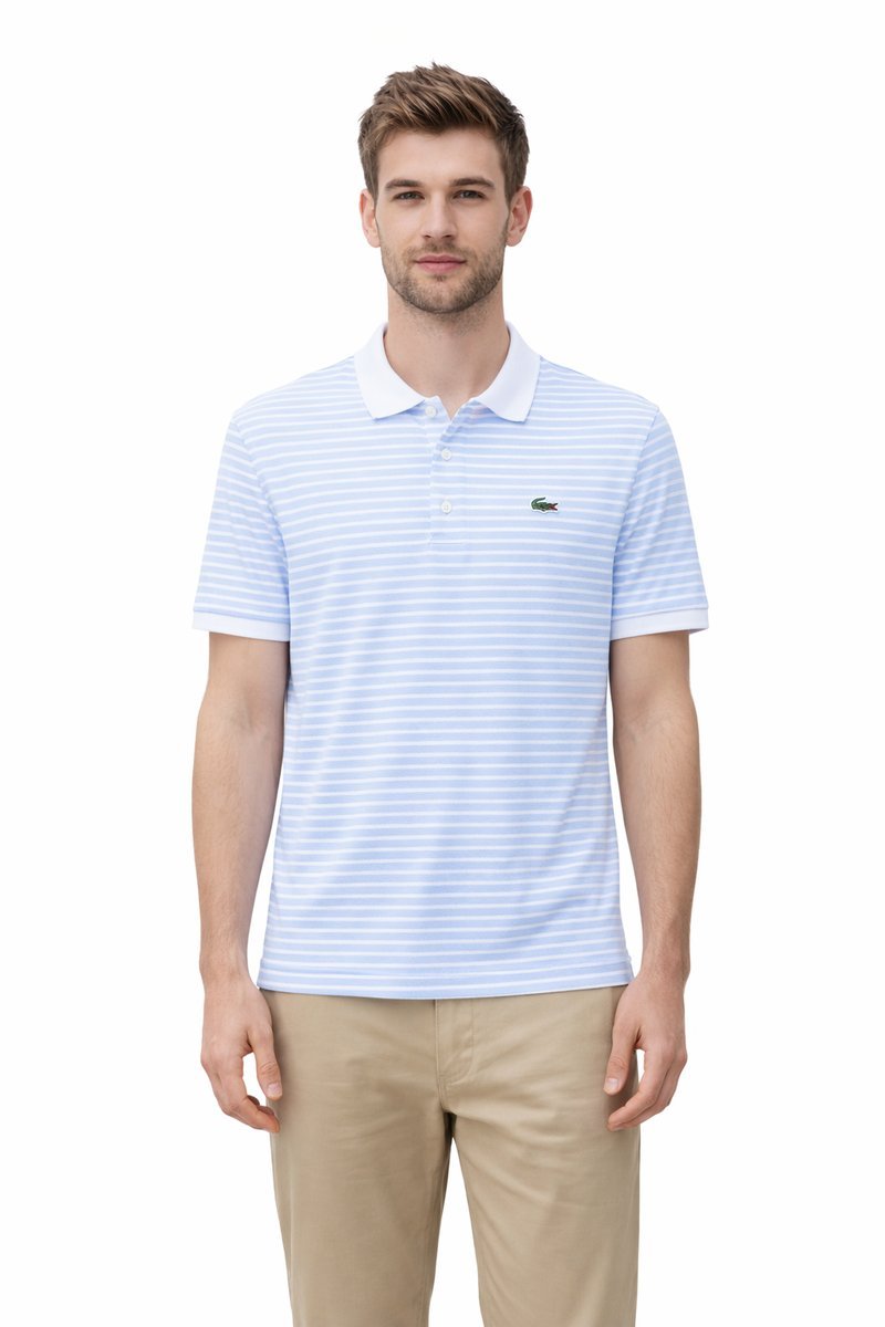 LACOSTE MĘSKA KOSZULKA POLO W PASKI Z LOGO M I3A