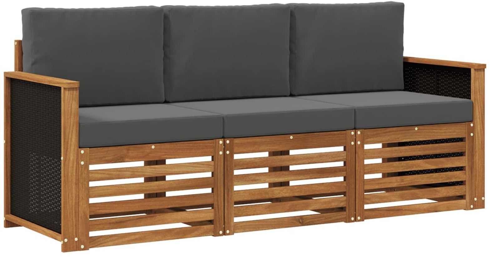 vidaXL Zestawy sof z poduszką 3 pcs Lite Drewno Akacji