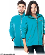 Bluzy męskie - R.E.I.S. POLAR-HONEY - bluza, miły w dotyku krótko strzyżony polar, 100% poliester 290 g/m2, suwak, 3 zasuwane kieszenie - jasnoniebieski XS - miniaturka - grafika 1