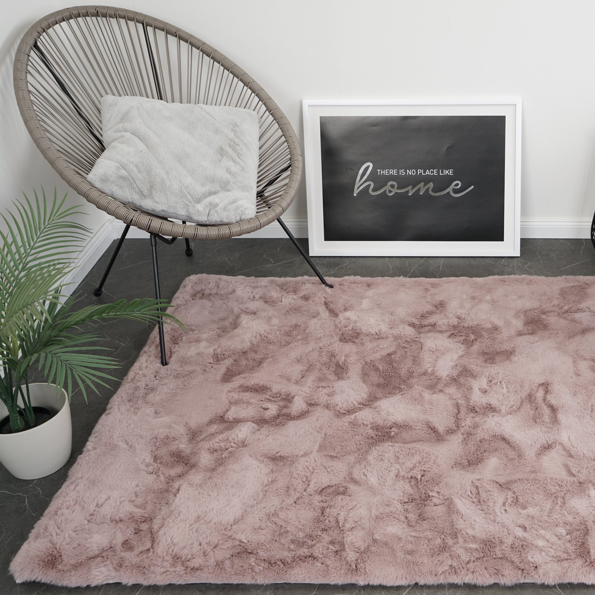 Consilio Concept CLOUD futrzany dywanik 230x340 różowy różowy dywanik supersoft 39 mm wysokość miękkie imitacja futra królika