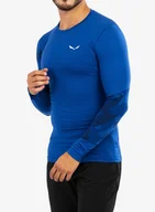 Bluzy sportowe męskie - Bluza termoaktywna Salewa Cristallo Warm AMR L/S Tee - electric - miniaturka - grafika 1