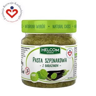 HELCOM PASTA SZPINAKOWA Z BAKŁAŻANEM 180G 18664-uniw - Pasty warzywne - miniaturka - grafika 1