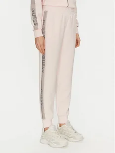 Guess Spodnie dresowe W5RB00 KBYE2 Różowy Regular Fit - Spodnie sportowe damskie - miniaturka - grafika 1