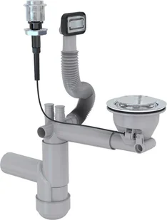 Alveus Armatura z syfonem 1 x 3,5&apos;&apos PUSH-UP automat z przelewem magnetyczny) 1123351) - Akcesoria do armatury i ceramiki - miniaturka - grafika 1