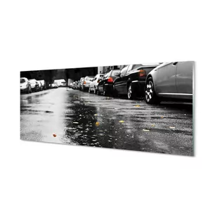 Szklana płyta Auta jesień liście droga 125x50 cm - Dekoracje domu - miniaturka - grafika 1