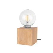 Lampy stojące - SpotLight Trongo Cube lampka stołowa 1-punktowa dąb olejowany/czarny 7179174 - miniaturka - grafika 1